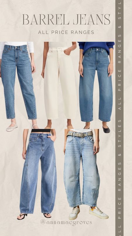 Barrel jeans from all price ranges and styles! 

#LTKstyletip #LTKover40