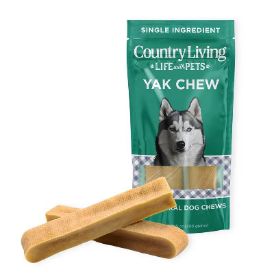 Country Living Natural Yak Cheese Chew Bars for Dogs – Large Size (2 per Bag) | Target