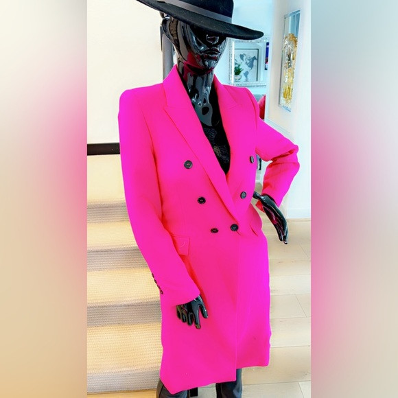Hot pink size small Zara coat | Poshmark