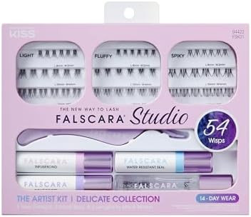 FALSCARA STUDIO Lash Extension Kit, 54 Stackable Lash Clusters, Light Volume, 8mm-12mm, ‘Delica... | Amazon (US)