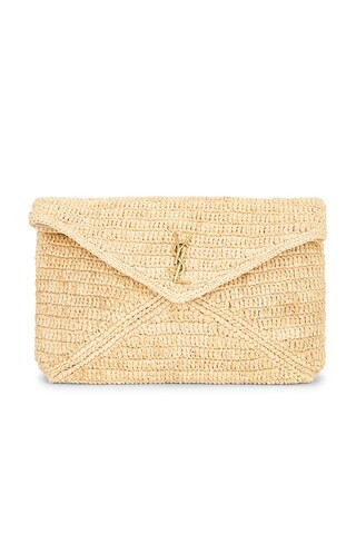 Saint Laurent Busta Pouch in Neutral | FWRD 