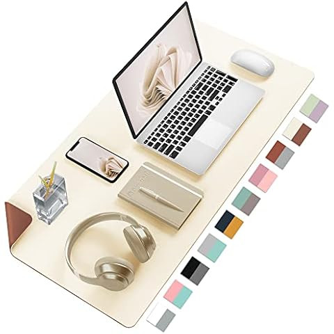 Leather Desk Pad Blotter,Wolaile 36x17 inch Big Keyboard Mouse Pad,Waterproof Non-Slip Writing De... | Amazon (US)