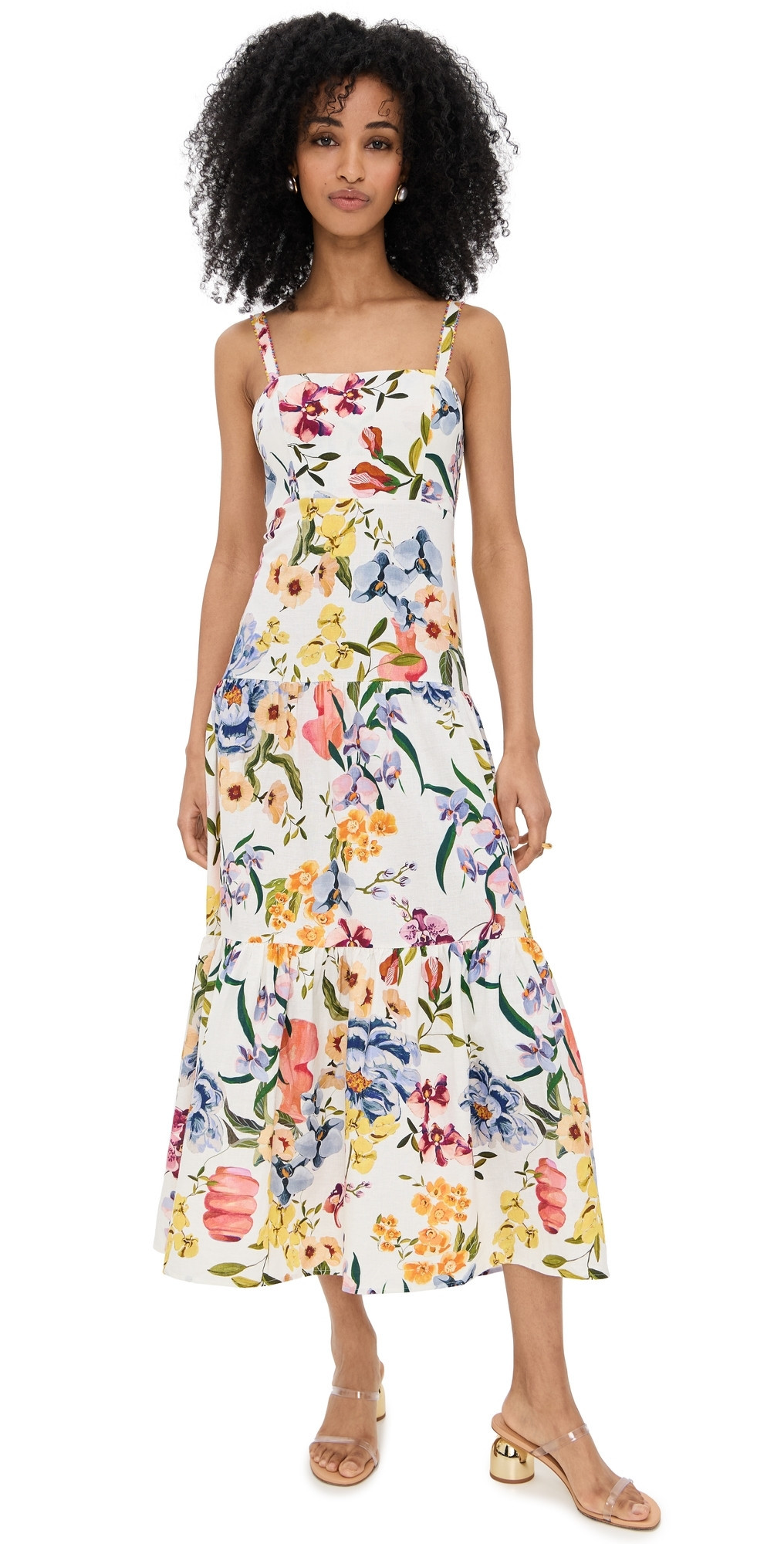 FARM Rio Greek Garden Sleeveless Maxi Dress Greek Garden Off-White XXS | Shopbop