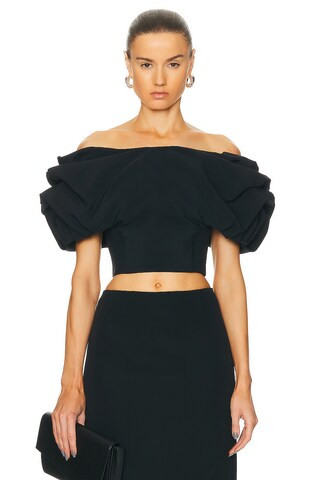 Gabriela Hearst Erwan Top in Black | FWRD | FWRD 