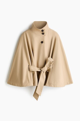 H & M - Twill Cape Jacket - Beige | H&M (US + CA)