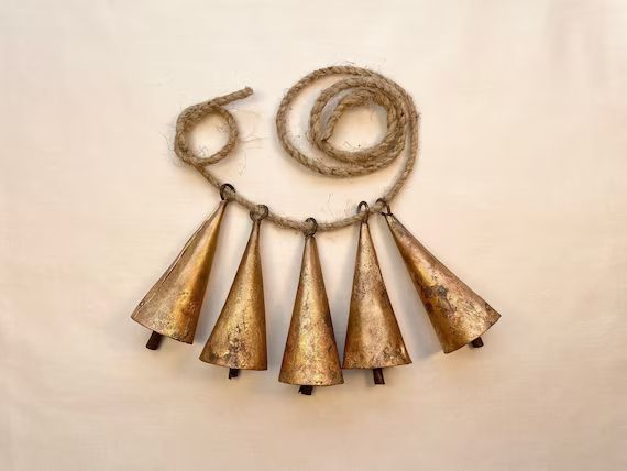 NOAH BELLS  5 Triangle Handmade Brass Bells  Great for Craft | Etsy | Etsy (US)