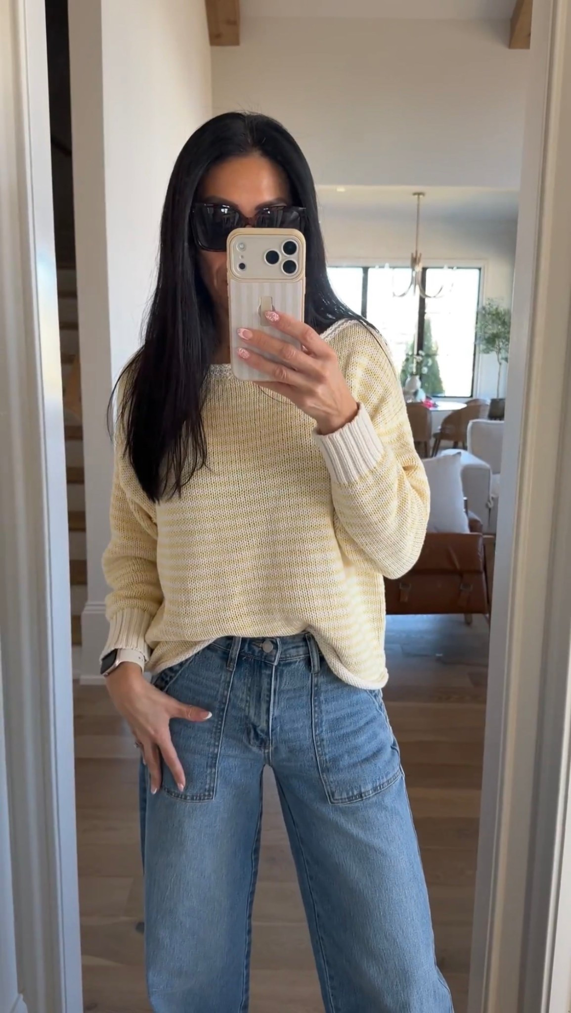 Casual outfit of the day! The sweater is such a great quality! The jeans…so affordable and sooooo good! Designer like!



Spring outfits 2026, pastel, knit, Walmart jeans, denim, Carla.bushey

#LTKSeasonal #LTKootd