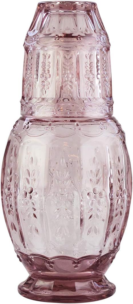 Elle Décor Vintage Bedside Water Carafe With Tumbler – Elegant Pitcher and Matching Drinking G... | Amazon (US)