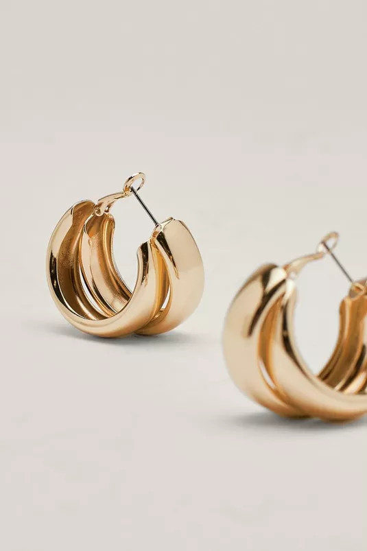 Chunky Double Hoop Earrings | NastyGal (UK, IE)