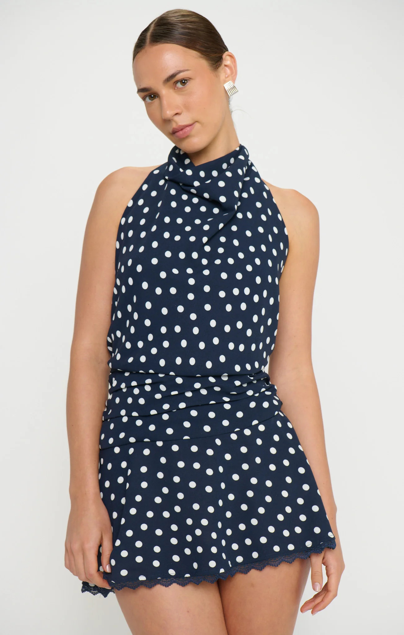 Brynn Mini Dress ~ Navy Polka Dot | Show Me Your Mumu
