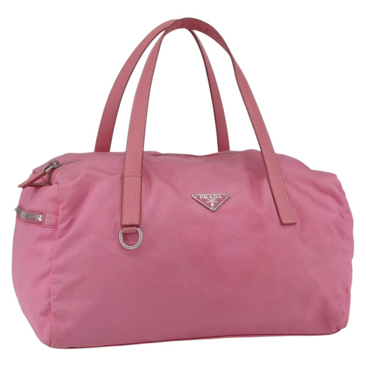 PRADA Hand Bag Nylon Pink Silver Auth 155083 | eBay US