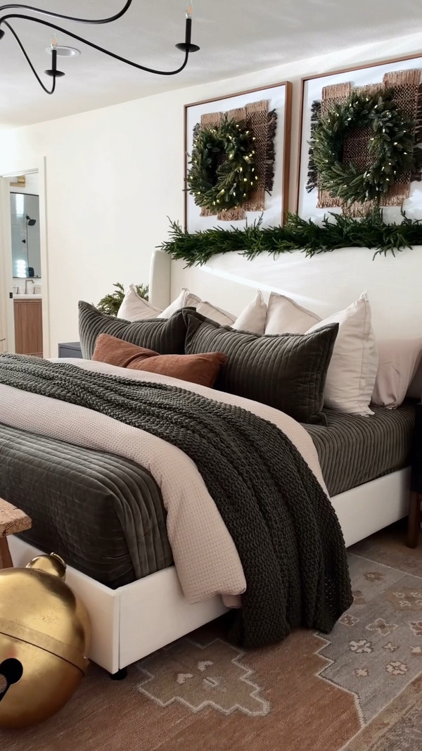 Our Christmas bedroom might be my favorite room in the house right now!