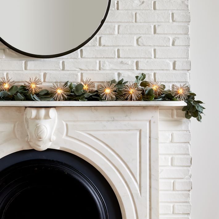 Glitter Starburst LED Garland | West Elm (US)