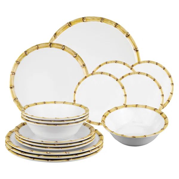 Golz 16 Piece Melamine Dinnerware Set, Service for 4 | Wayfair North America