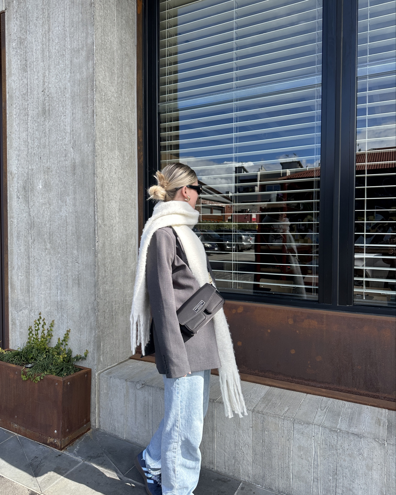 neutral fit for a day spent shopping and eating in Melbourne🤍

my exact scarf is from Showpo and shoes are Adidas Spezials xx

#LTKaustralia #LTKwinter