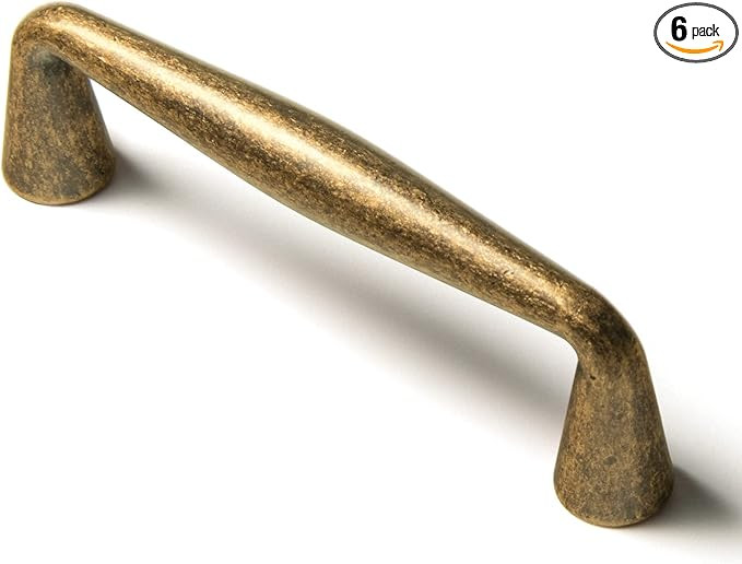 Goo-Ki Vintage Retro Antique Brass Zinc Alloy Cabinet Handles - 3''(76mm) Hole Center Affordable ... | Amazon (US)