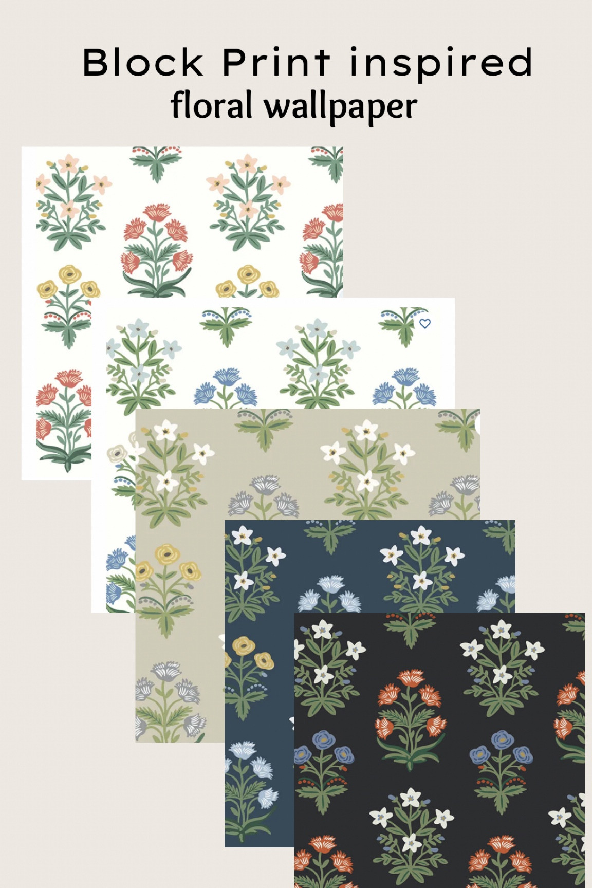 Block print floral wallpaper - cottage , modern florals, traditional design

#LTKhome #LTKSeasonal #LTKSpringSale