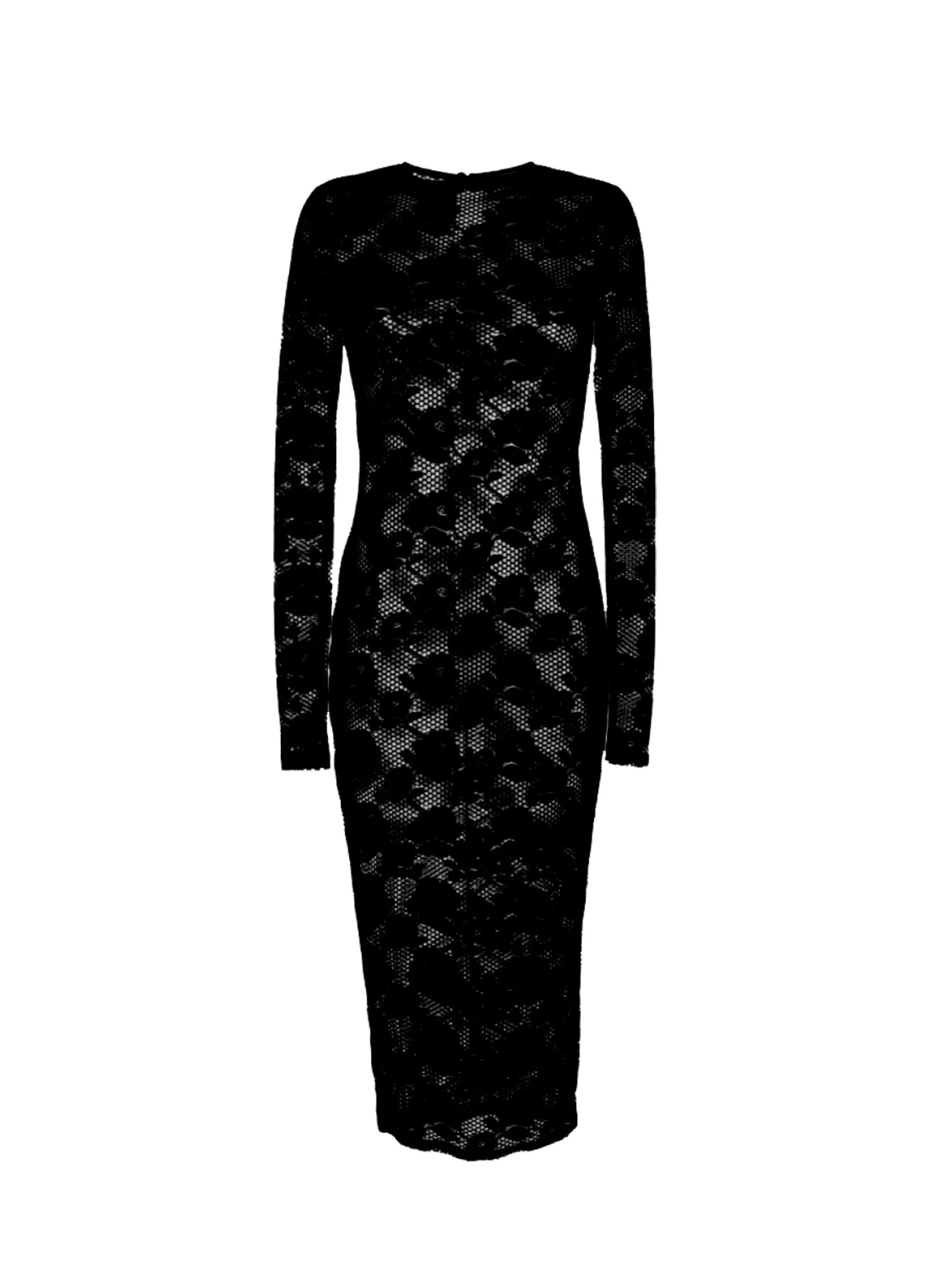 Fleur du Mal Le Stretch Lace Long Sleeve Dress | Fleur du Mal