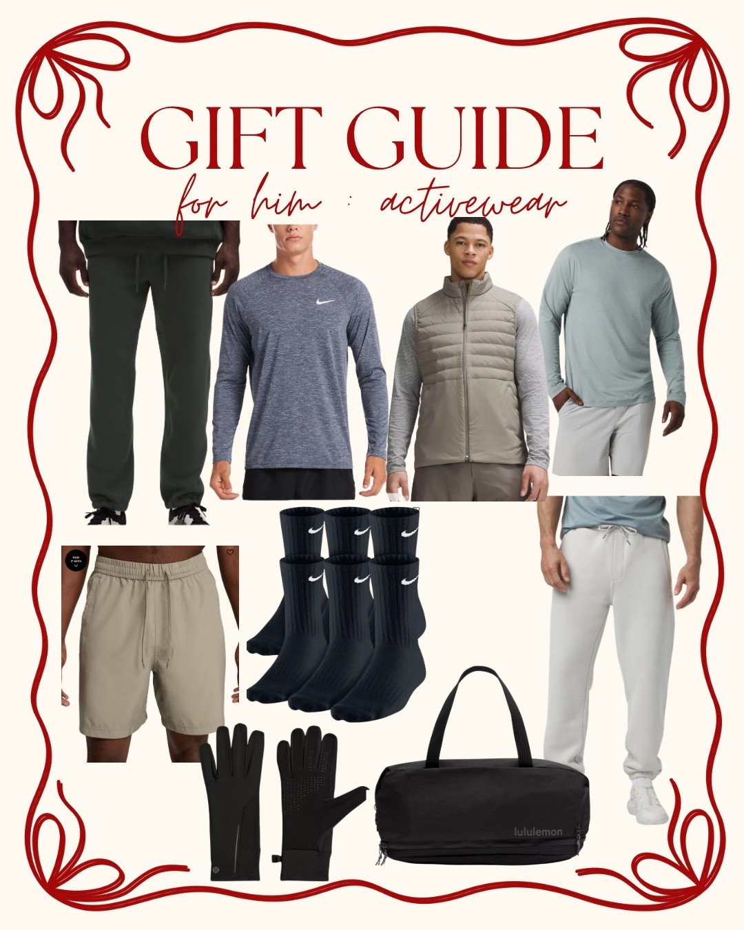 Activewear gift ideas for him! 

#LTKGiftGuide #LTKMens #LTKHoliday