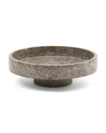 10in Solid Marble Low Pedestal Decorative Bowl | Home | Marshalls | Marshalls