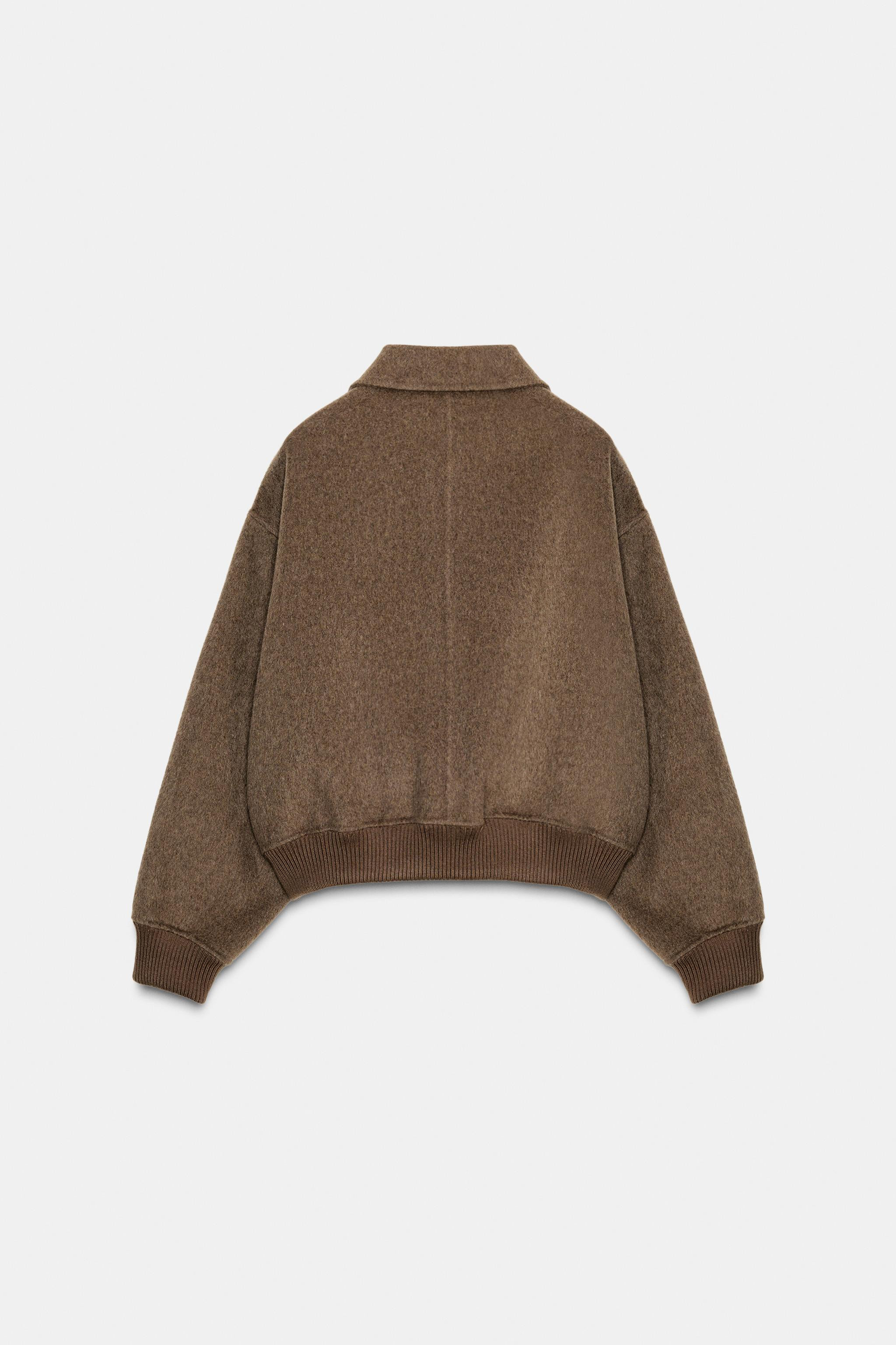 WOOL BLEND BOMBER JACKET ZW COLLECTION | Zara UK
