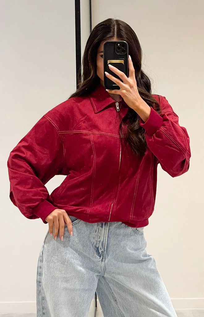 Lui Red Bomber Jacket | Beginning Boutique (AU)