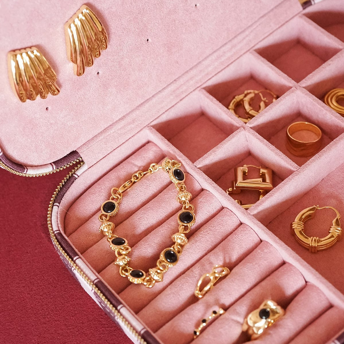 Polly Large Mulberry Jewellery Case | Daisy London Jewellery