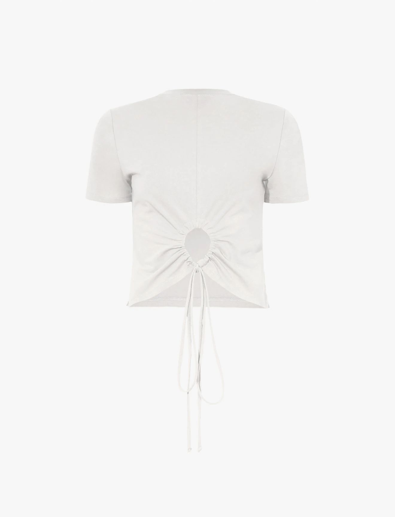Reversible Keyhole T-Shirt in off white | Proenza Schouler | Proenza Schouler LLC
