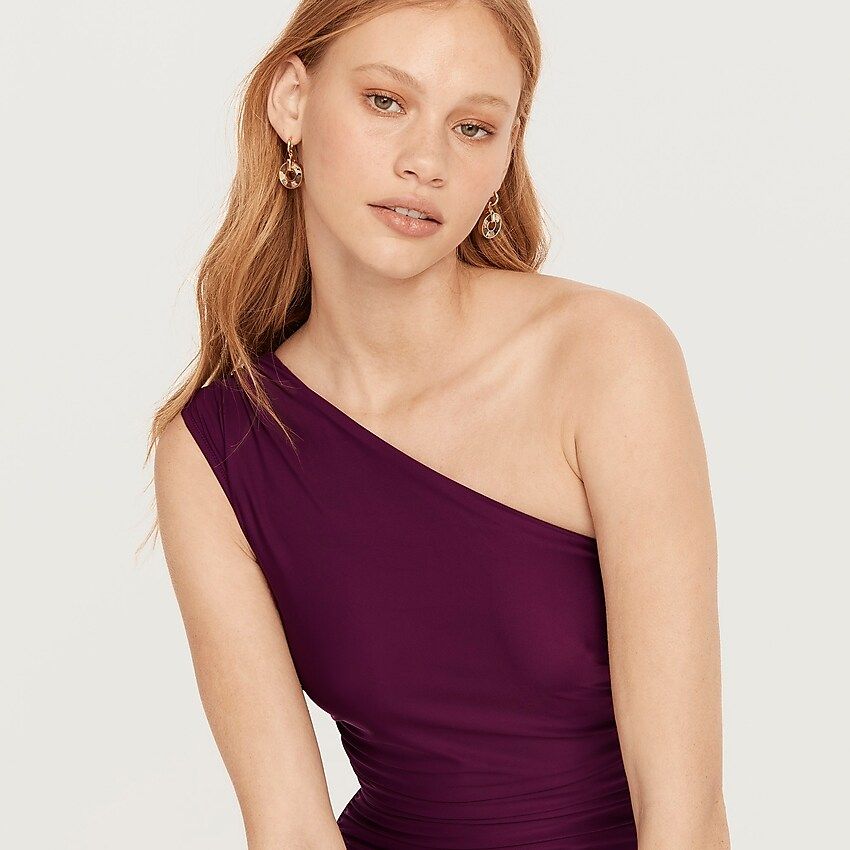 Ruched one-shoulder one-piece | J.Crew US