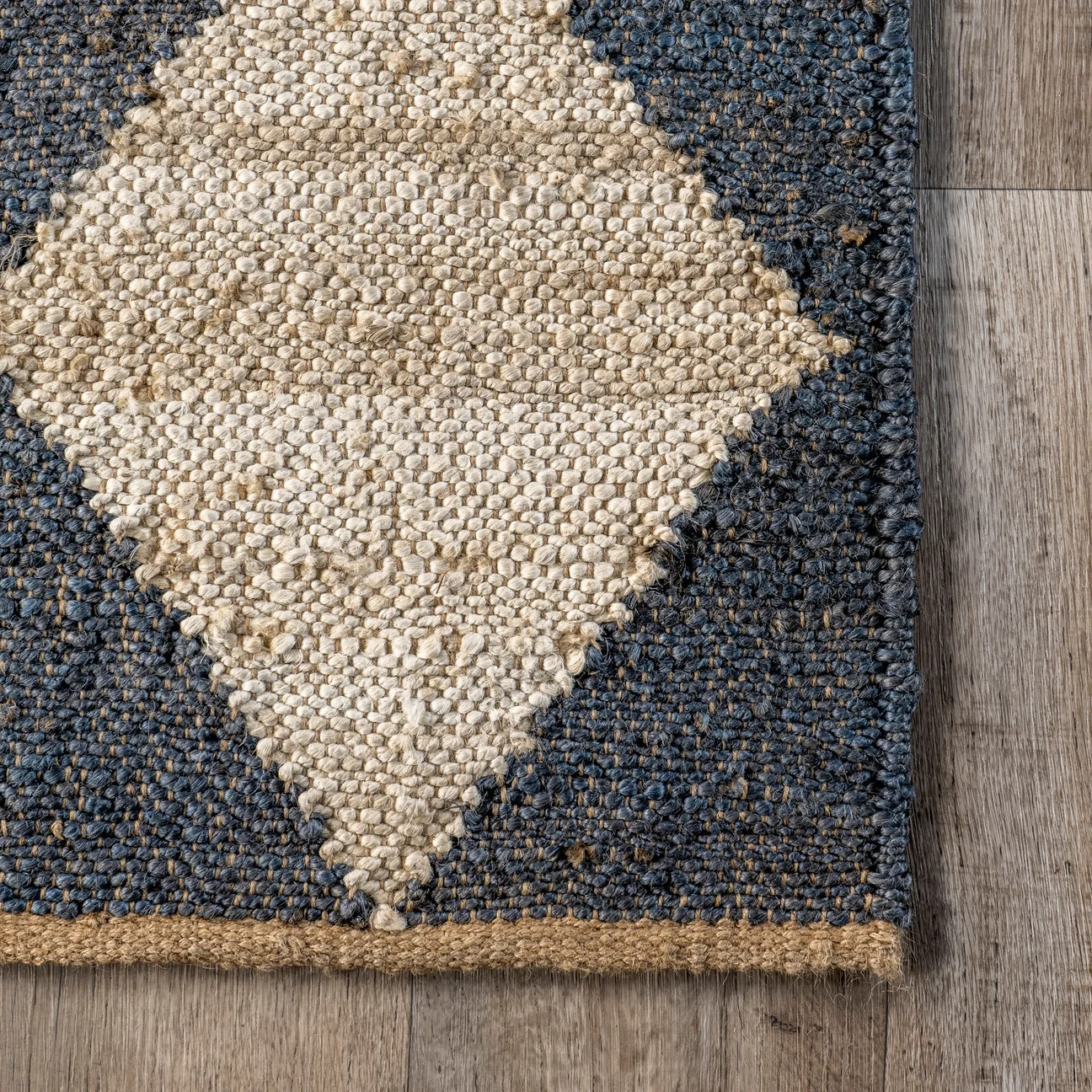 Louie Diamond Checkerboard Jute Rug | Rugs USA