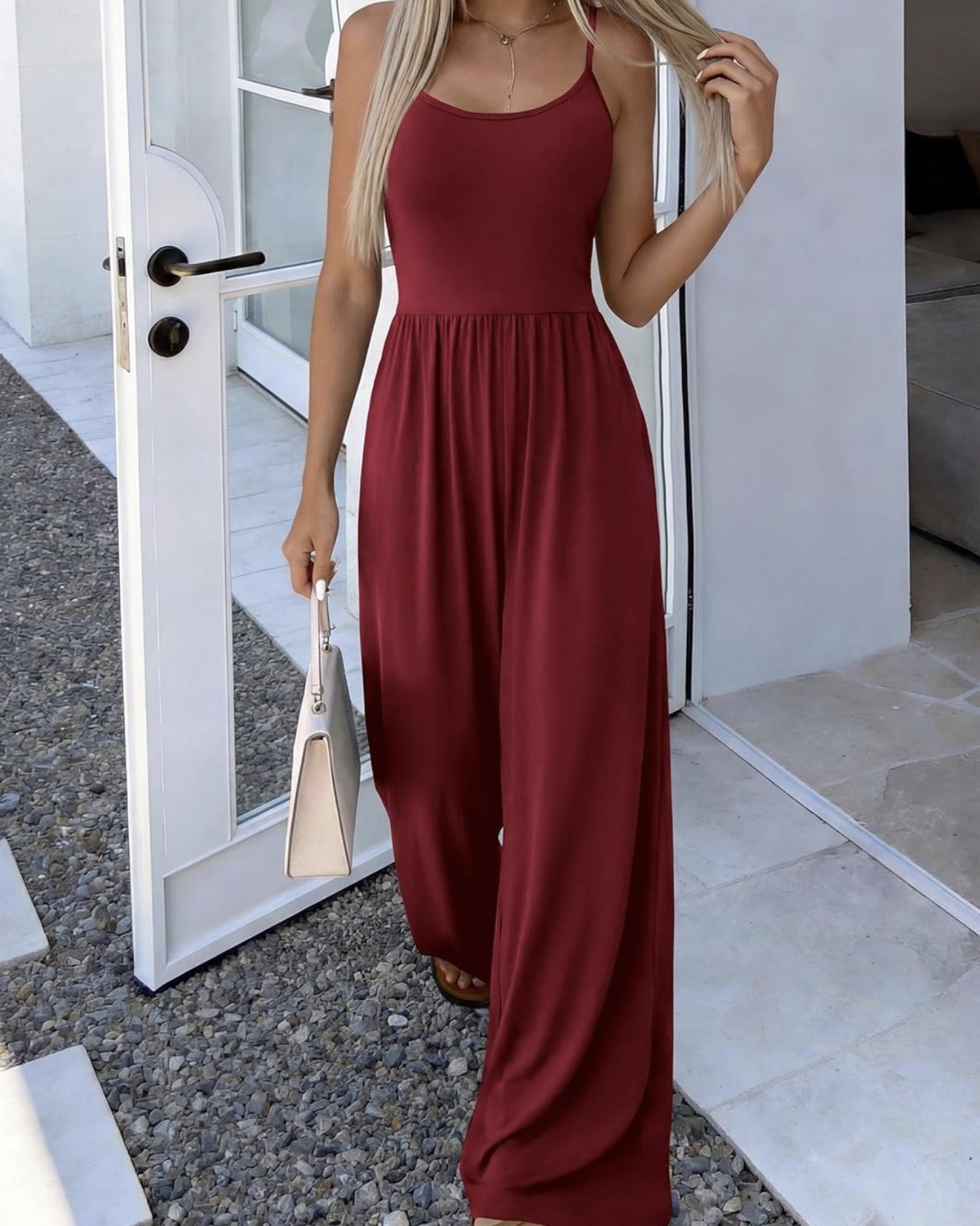 Sleeveless Wide Leg Date Night Rompers for $14.99. Save 40% with promo code, through 5/22 while supplies last. Wear it for casual look or pair it with heels for a dressy look at party or events.

Was $24.99
Now $14.99 with promo code 95KBV8E9, other color options available. Apply code at checkout.

#LTKootd #LTKSaleAlert #LTKTravel