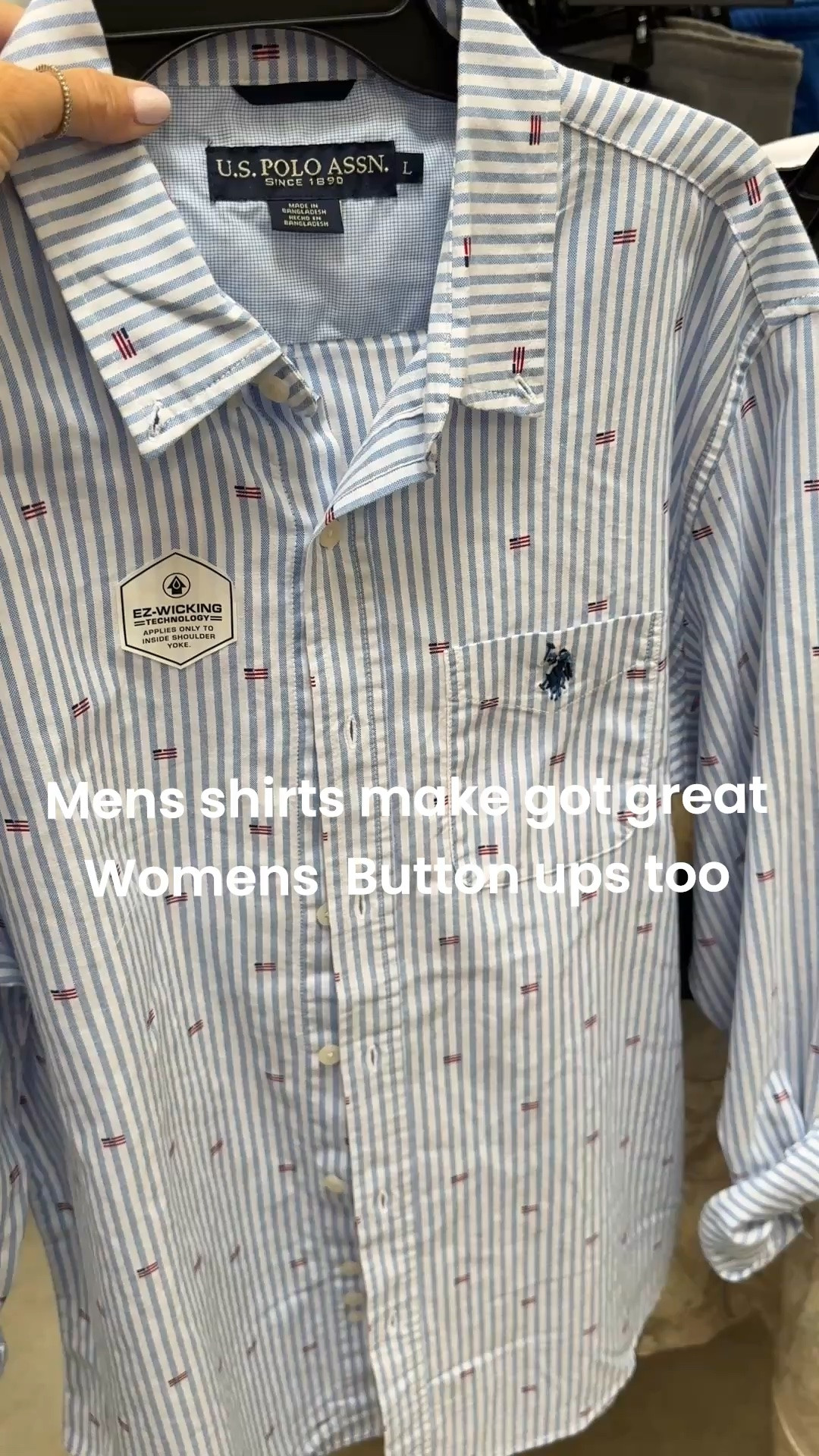 Tip: men’s button -ups make for good women’s  shirts too.

Ralph Lauren embroidered flag polo $25

#LTKootd #LTKstorytime #LTKWorkwear