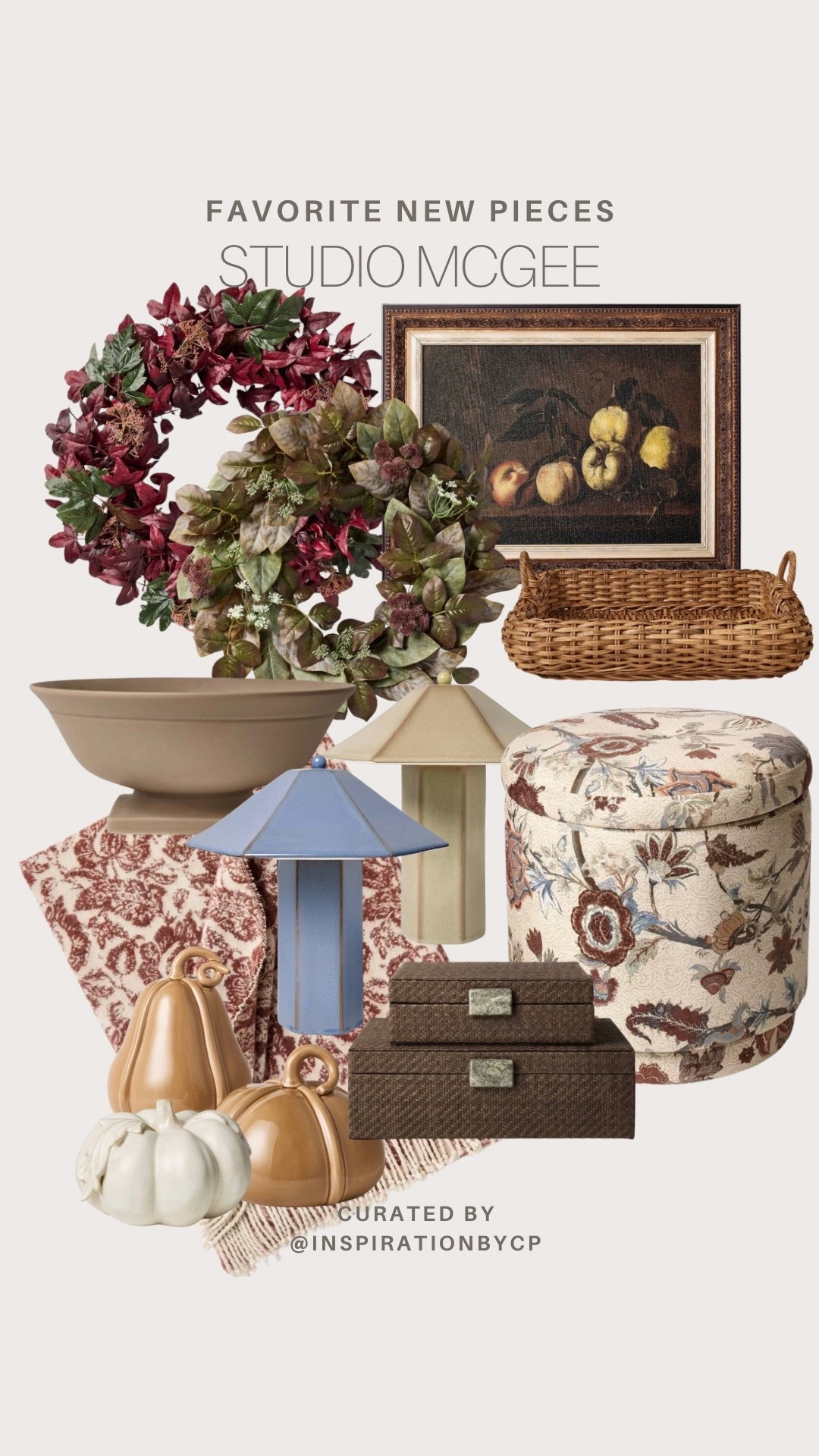 NEW STUDIO MCGEE FALL DROP @Target is here and so good
#targetfinds #studiomcgee #fallhomedecor #ottoman #throwblanket #artwork #vase #fallwreath #tablelamp

#LTKSeasonal #LTKU #LTKHome