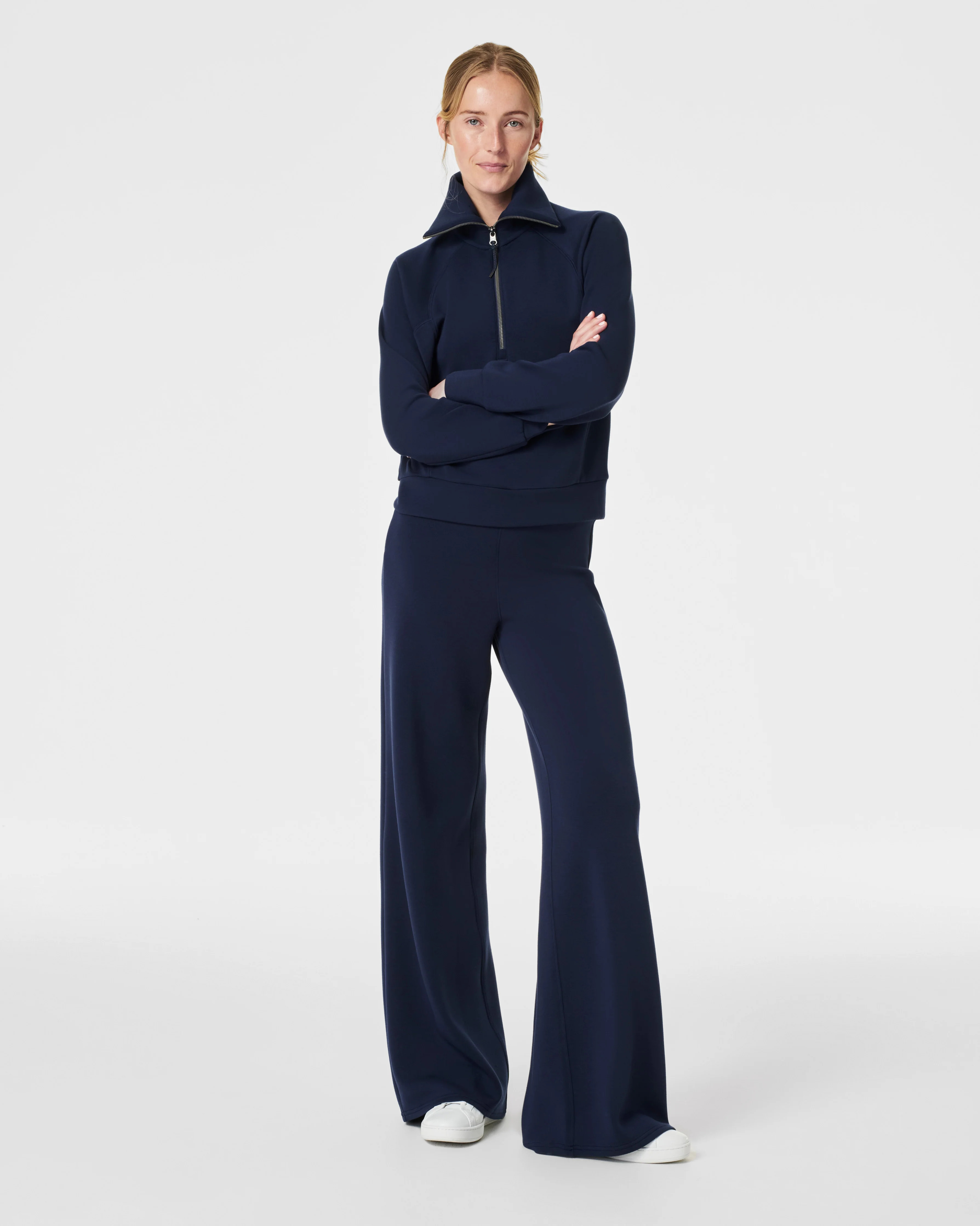 Spanx Women's SPANX AirEssentials Wide Leg Pants in Timeless Navy | Spanx