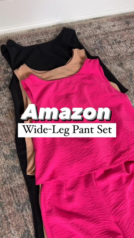 Amazon wide leg pant set. Amazon matching set. Travel outfit. Work outfit. Teacher outfit. European style. Spring outfit. Beach vacation. Bachelorette party. Brunch outfit. Date night outfit. Clear wedges are TTS. 

*Wearing XS. Pants run a little big so consider sizing down. There is elastic in the back of them so I don’t mind the looser fit. 

#LTKtravel #LTKworkwear #LTKshoecrush
