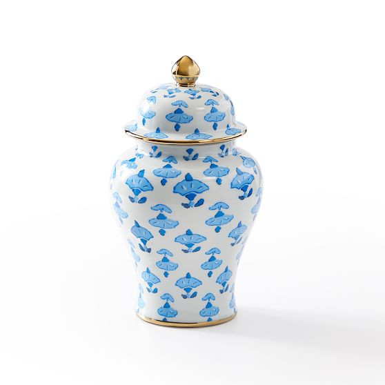 Mark & Graham x Dana Gibson Block Print Ginger Jar, Small | Mark and Graham