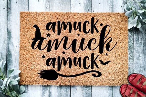 Amuck Amuck Amuck Door Mat  Halloween Doormat  Welcome Mat  - Etsy | Etsy (US)
