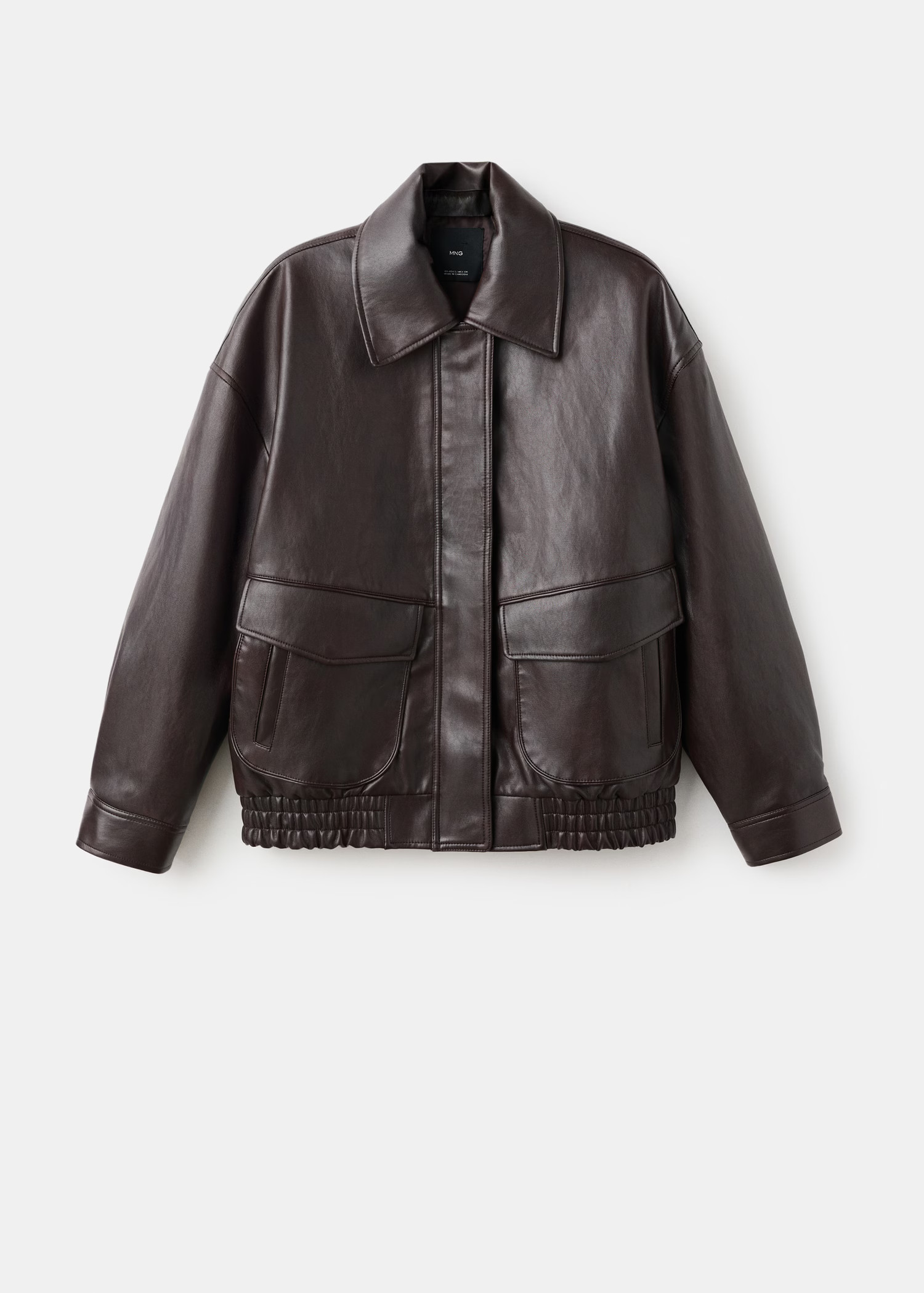Oversized faux leather jacket | Mango (US/MX/AU)