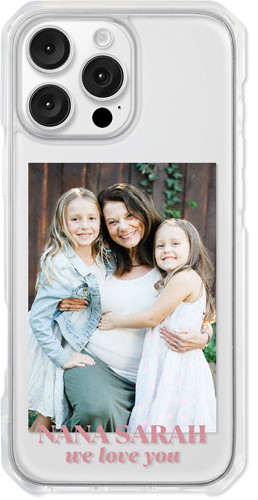 Custom iPhone 16 Pro Max Cases: Text Gallery of One, Clear Impact Case With Magsafe, Multicolor | Shutterfly