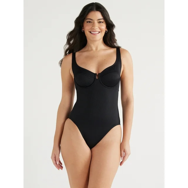 Sofia by Sofia Vergara Women's and Plus Sandra One Piece Swimsuit with Shaping Curvetex®, Sizes ... | Walmart (US)