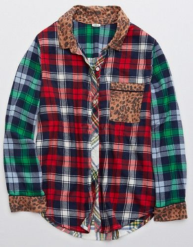 Aerie Flannel Pajama Shirt | American Eagle Outfitters (US & CA)