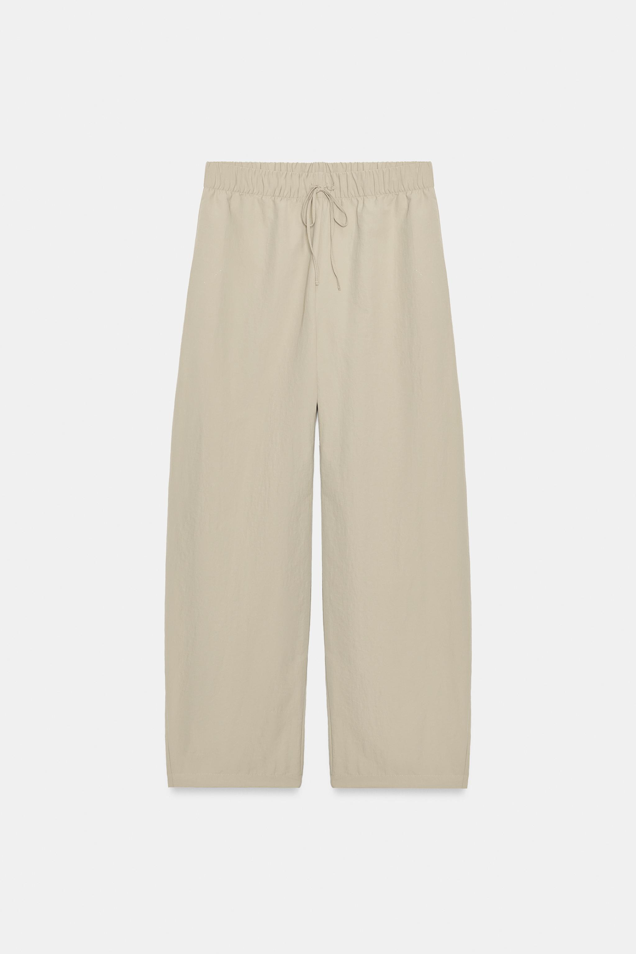 TECHNICAL FABRIC TROUSERS WITH ELASTIC | Zara UK