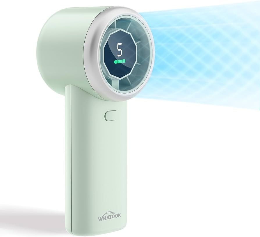 WHATOOK Portable Handheld Turbo Fan, 5 Speeds Mini Personal Fan with 4000mAh Rechargeable Battery... | Amazon (US)