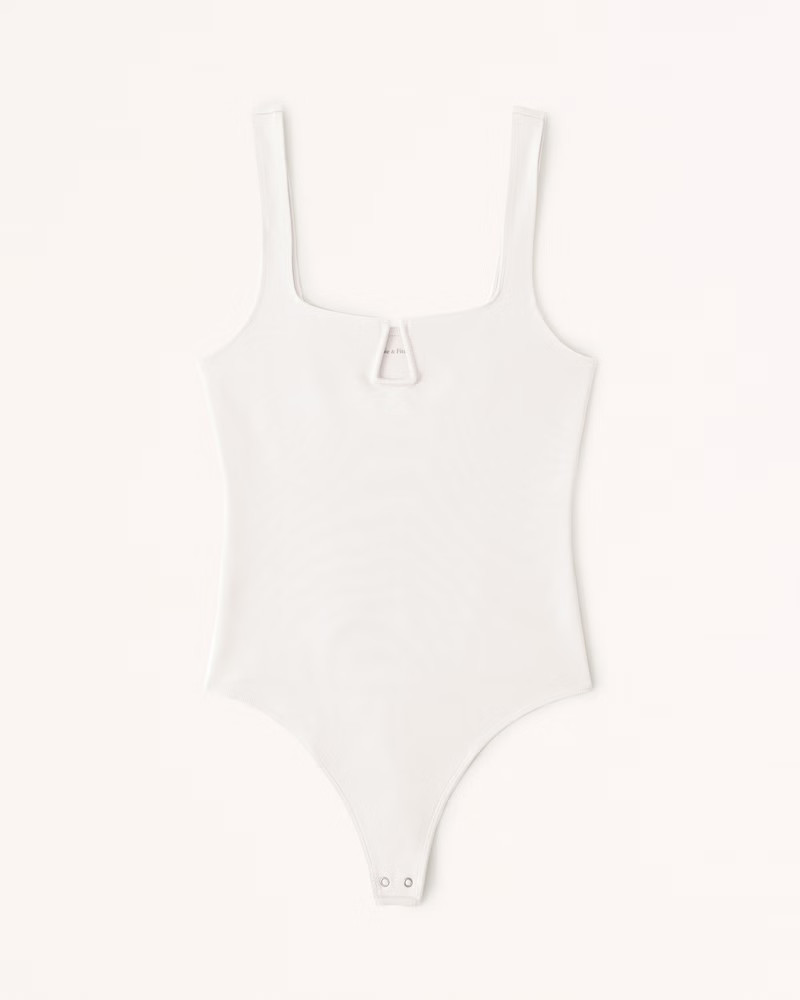 Women's Ponte Notch-Neck Bodysuit | Women's Tops | Abercrombie.com | Abercrombie & Fitch (US)