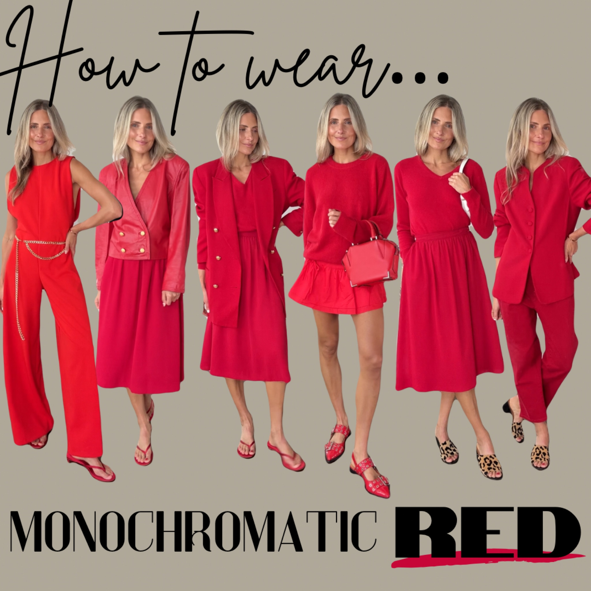 My favorite red on red styles! Wearing red head to toe this winter. Blazers, jeans, mini and midi skirts, slouchy cozy sweater, ballet flats. The Perfect holiday outfit, Christmas outfit ideas 

#LTKStyleTip #LTKFindsUnder100 #LTKHoliday