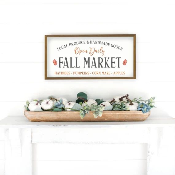 Open Daily Fall Market Wood Sign  Wooden Fall Sign  Autumn - Etsy | Etsy (US)
