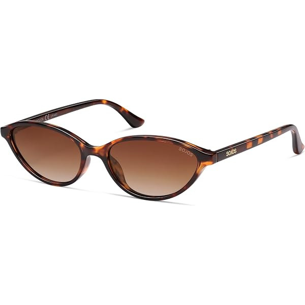 SOJOS Trendy Oval Polarized Sunglasses for Women Men, 80s 90s Chic Retro Vintage Sunnies SJ1248 | Amazon (US)