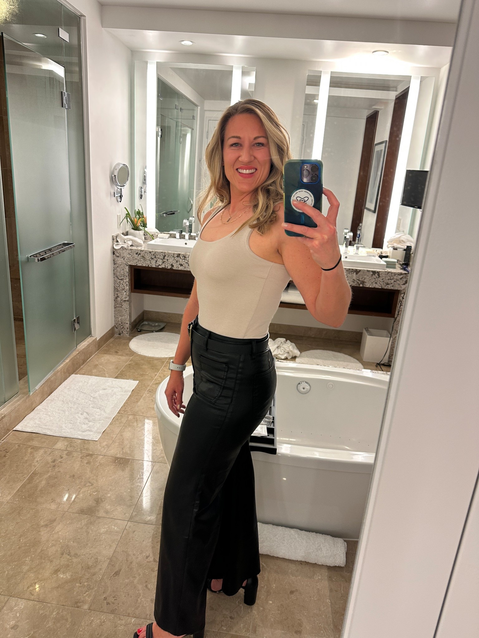 Night out in Vegas 
Pants: sized down a size 
Bodysuit: went large for my 5”9 body


#LTKFamily #LTKTravel #LTKFindsUnder100