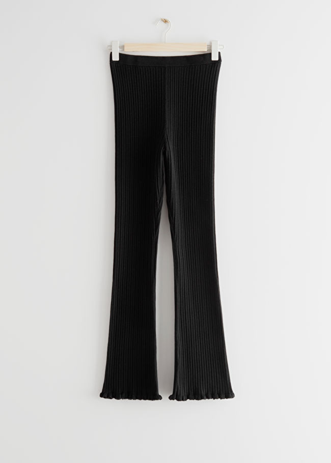 Fitted Rib Knit Trousers | & Other Stories US