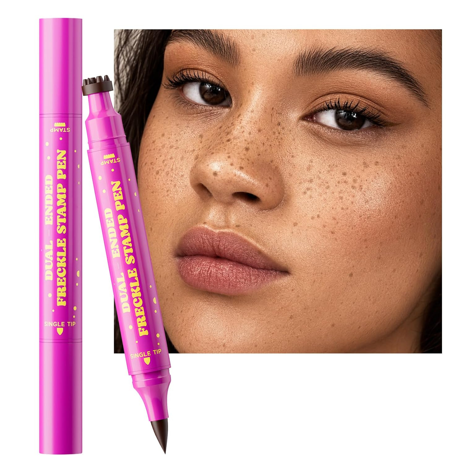 Dual-Ended Freckle Stamp Pen,Sponge Stamp & Precision Tip,Mousy Brown 02 | Amazon (US)